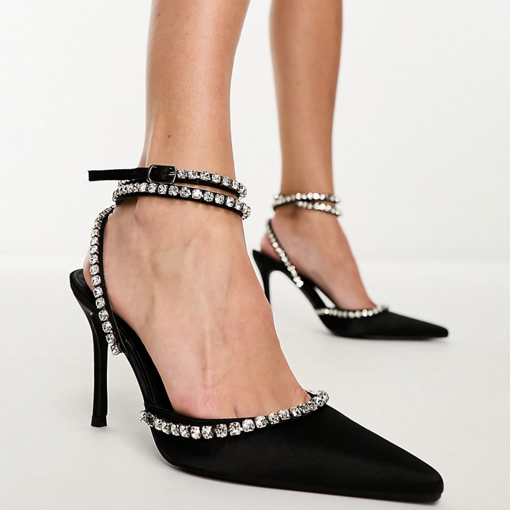 Public Desire Frankie Embellished Heeled Shoes